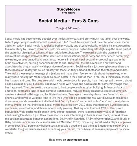 Essay on Social Networking Sites
